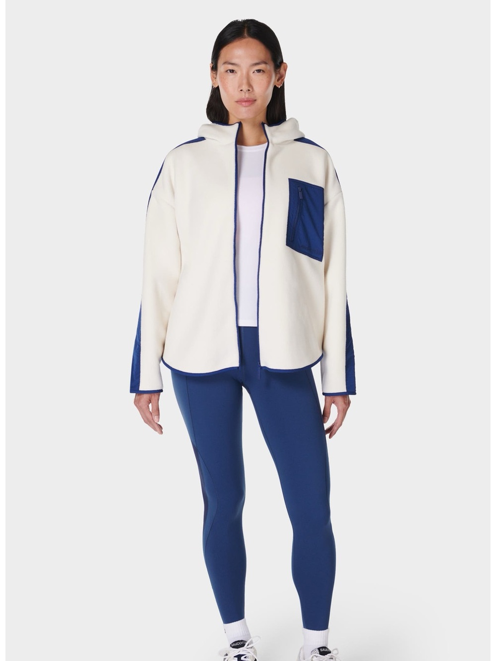 Sweaty Betty Roam Fleece Hooded Jacket 6 Oversized